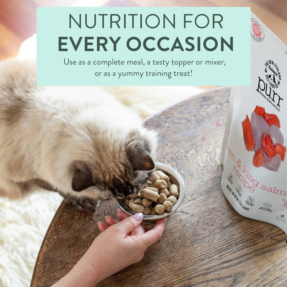 Chicken and King Salmon Freeze Dried Cat Food