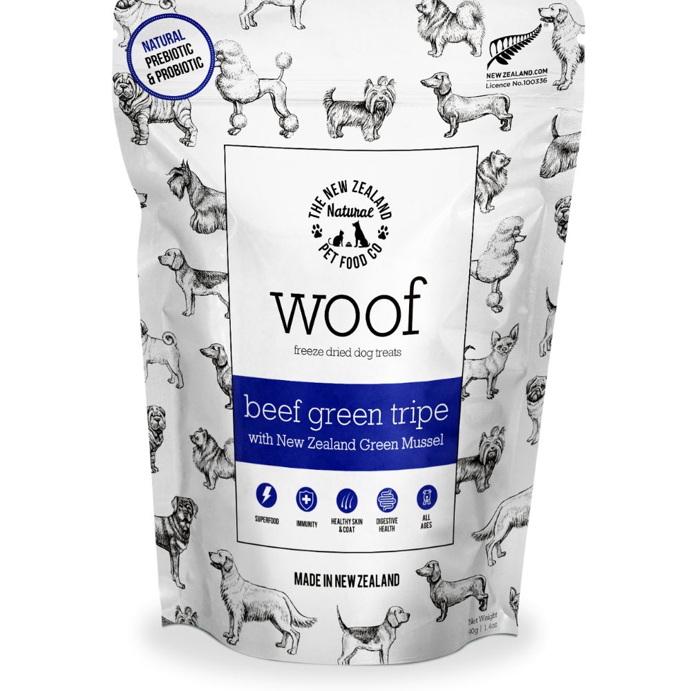 Beef Green Tripe Dog Treats with New Zealand Green Mussel