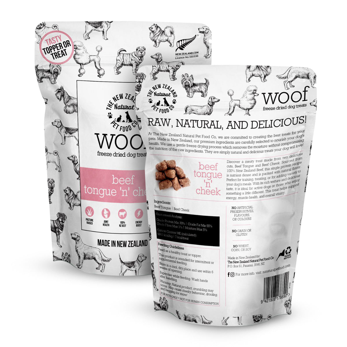 Beef Tongue 'n' Cheek Dog Treat