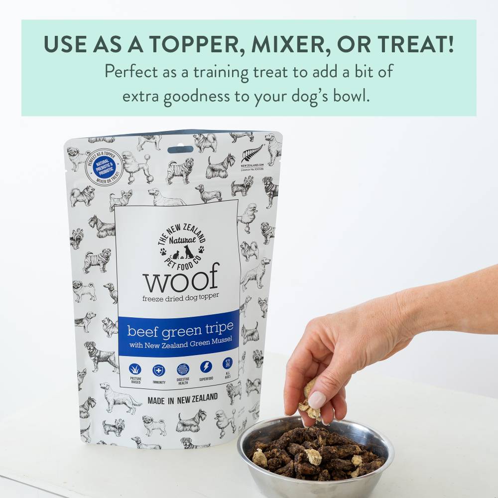 Beef Green Tripe w/ NZ Green Mussel Dog Topper